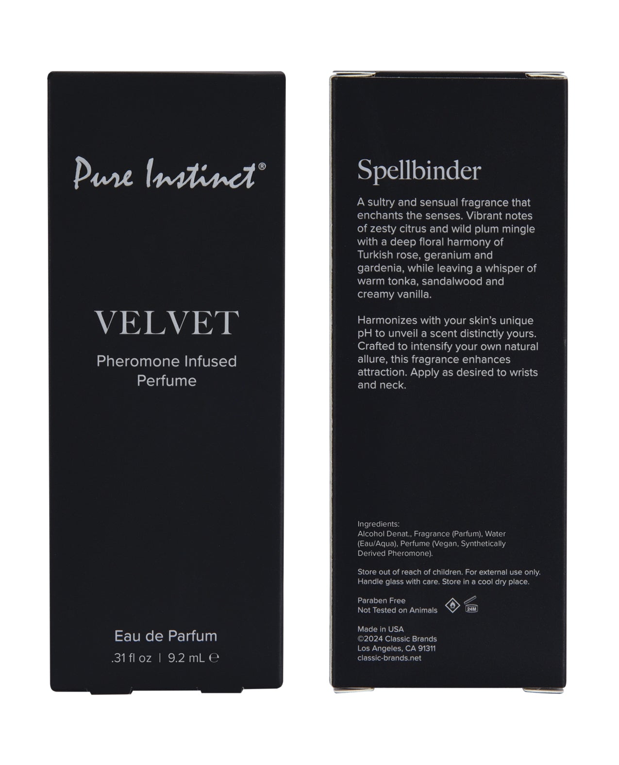 Pure Instinct VELVET Pheromone Cologne Spray