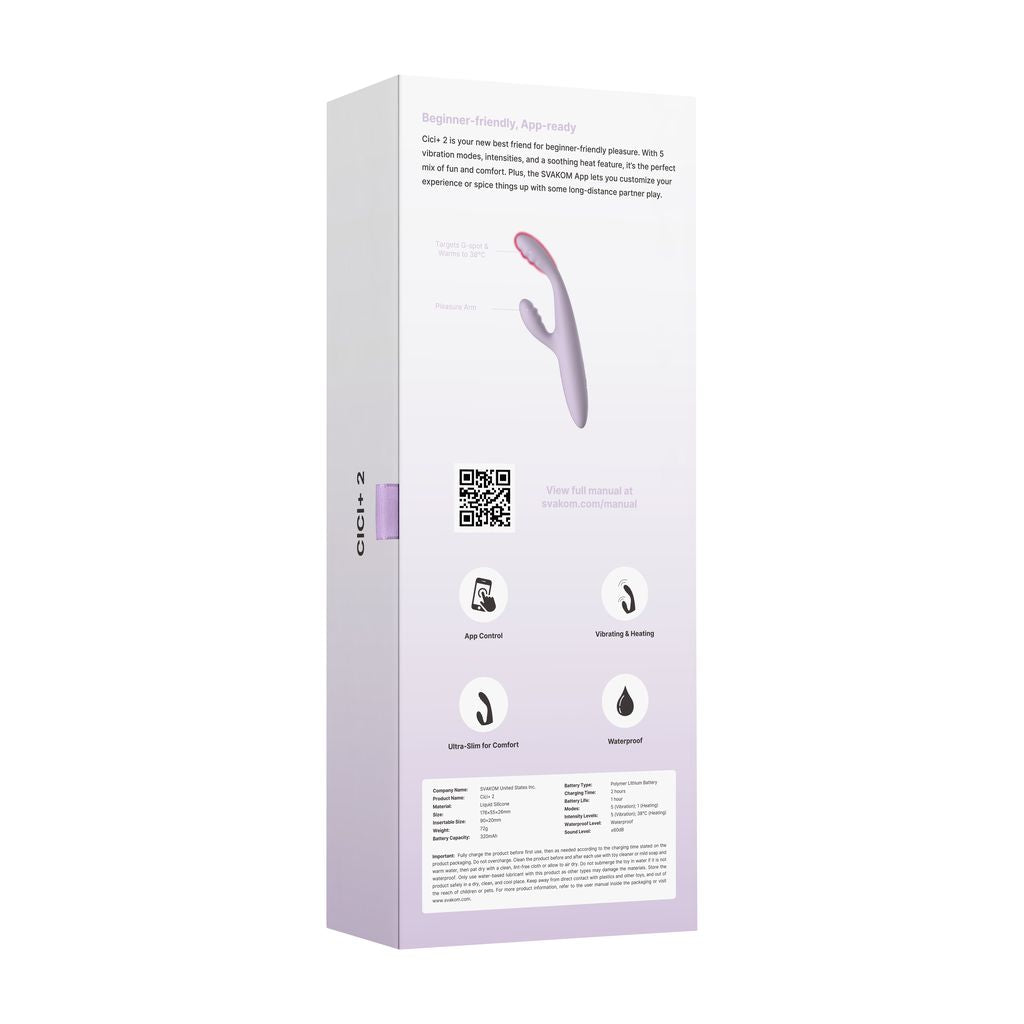 Cici+ 2 Slim Rabbit Vibrator