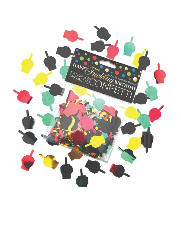 Happy Fucking Birthday FU Finger Confetti