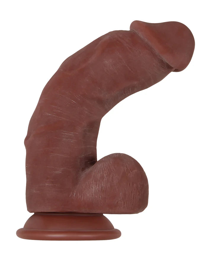 Real Supple Poseable Girthy 8.5" Dildo Dark