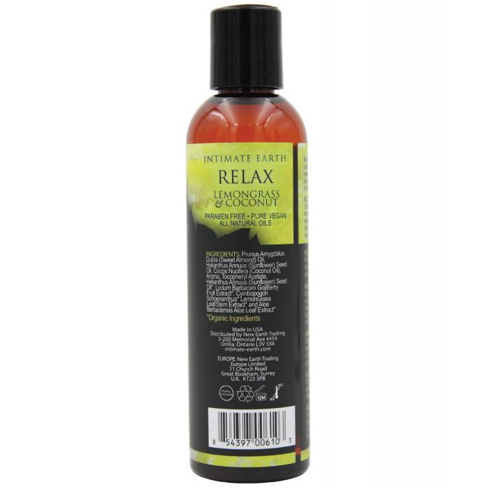 Relaxing Massage Oil 4oz Coconut & Lemongrass