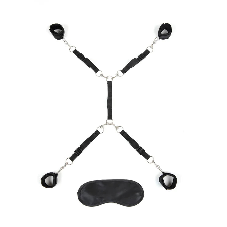 Lux Fetish 7 PC Bed Spreader in Black