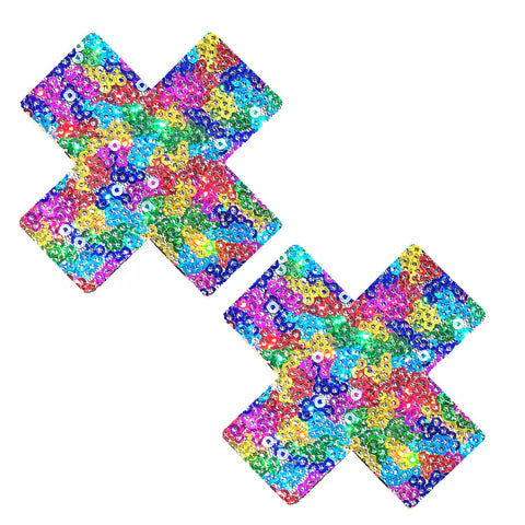 Multicolor Sequin Mesh X Pasties
