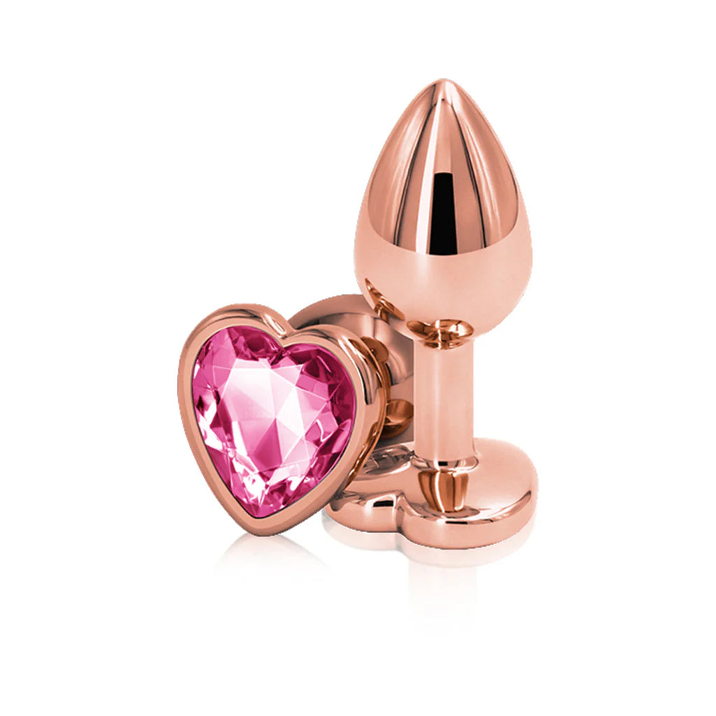 Rear Assets Small Heart Plug Rose Gold/Pink