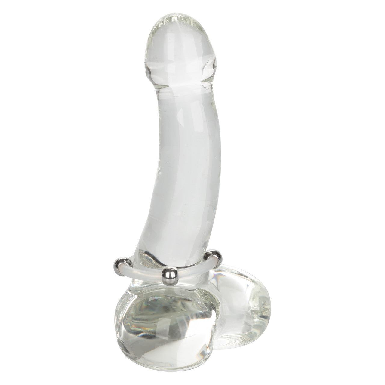 Steel Beaded Silicone Cock Ring - Large
