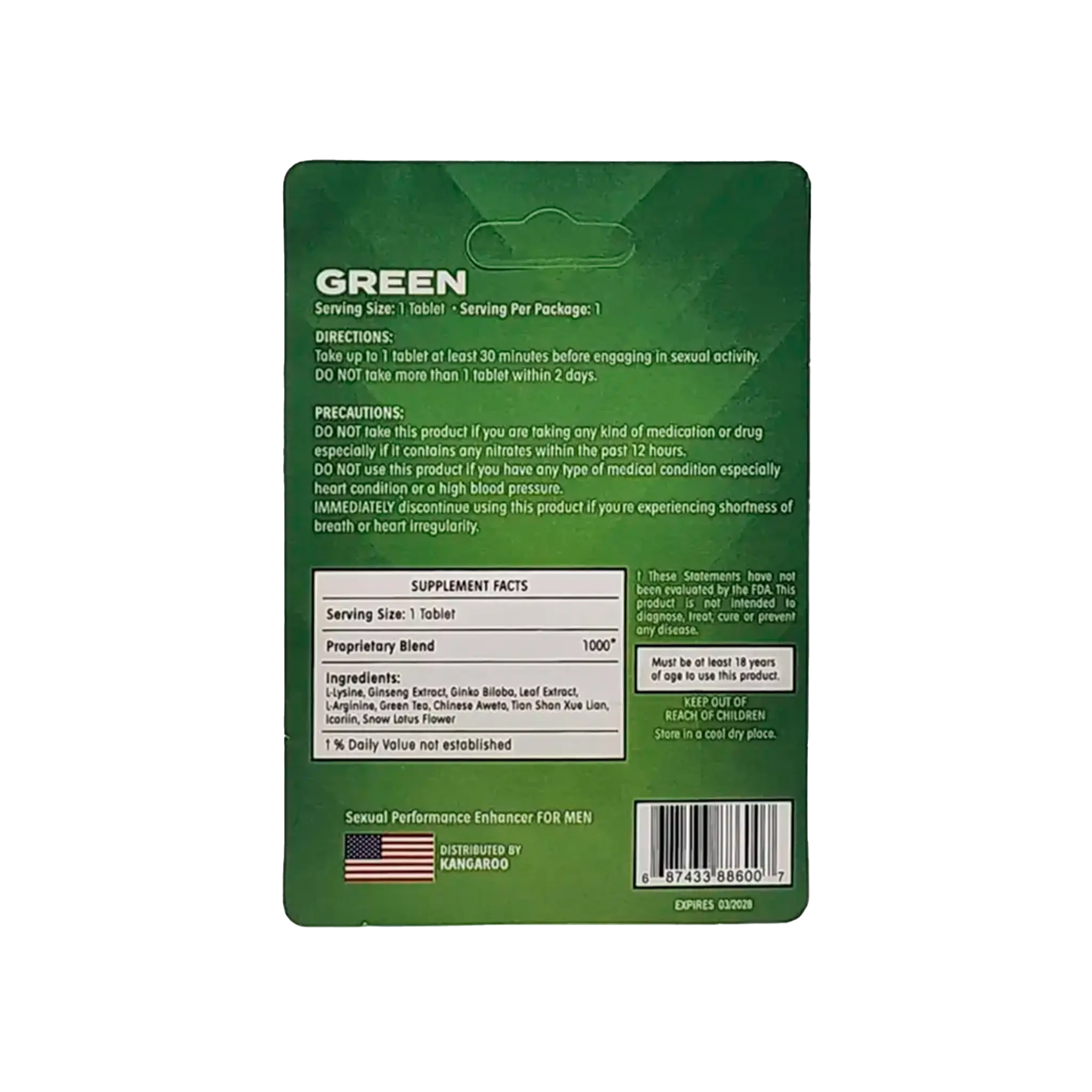Kangaroo For Him Green