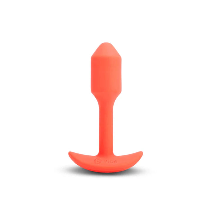 bVibe Vibrating Snug Plug 1 in Orange