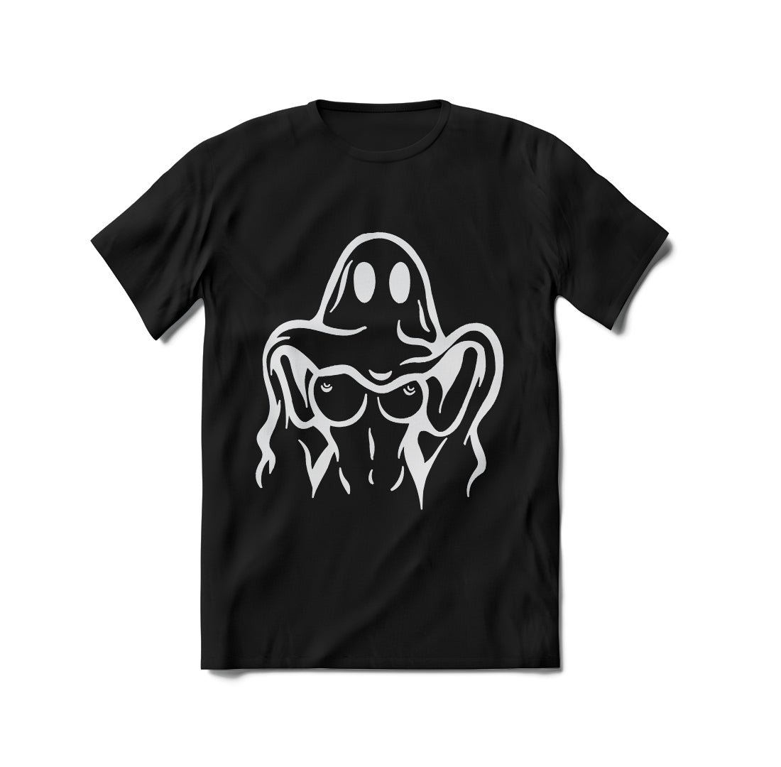 Ghost Boobs Glow-In-The-Dark Graphic Tee