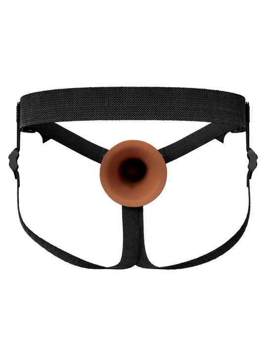 7" Hollow Silicone Strap-On™ in Brown