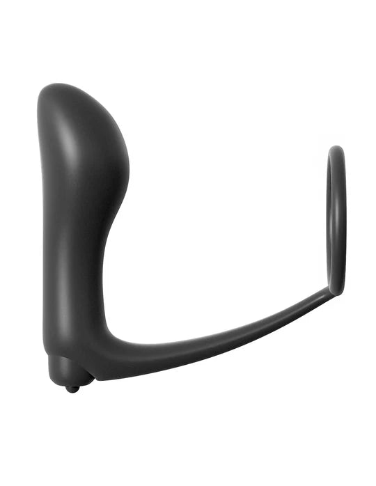 Ass-Gasm Cock Ring Vibrating Plug