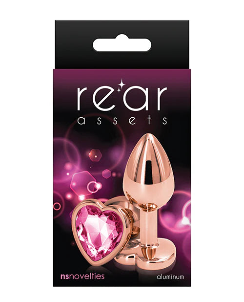 Rear Assets Small Heart Plug Rose Gold/Pink