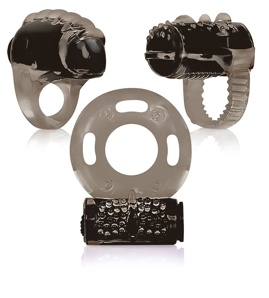 Intrigue Trio Cock Rings in Black