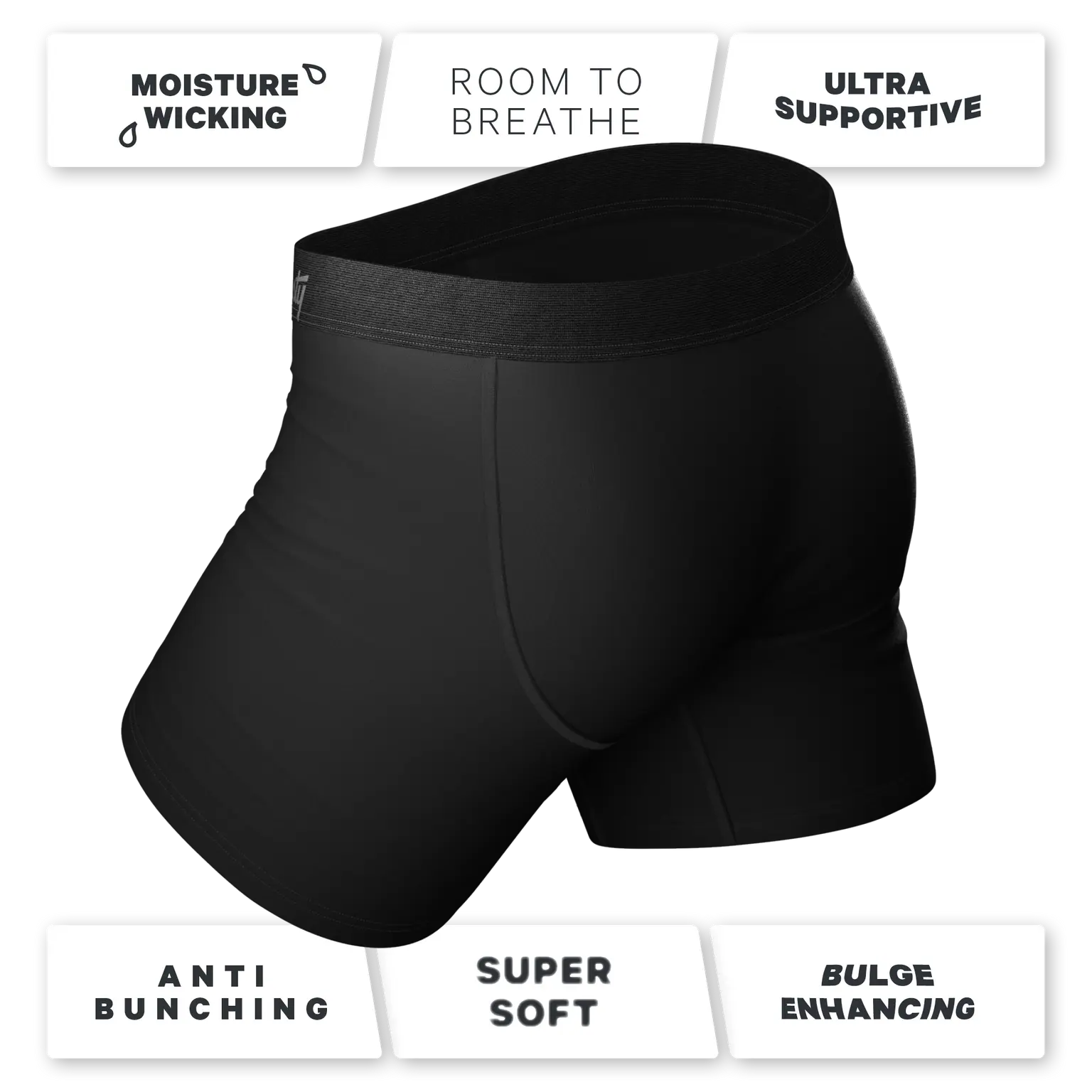 Shinesty Black Tuxedo Ball Hammock® Boxers
