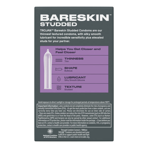 Trojan Studded Bareskin 10 Count