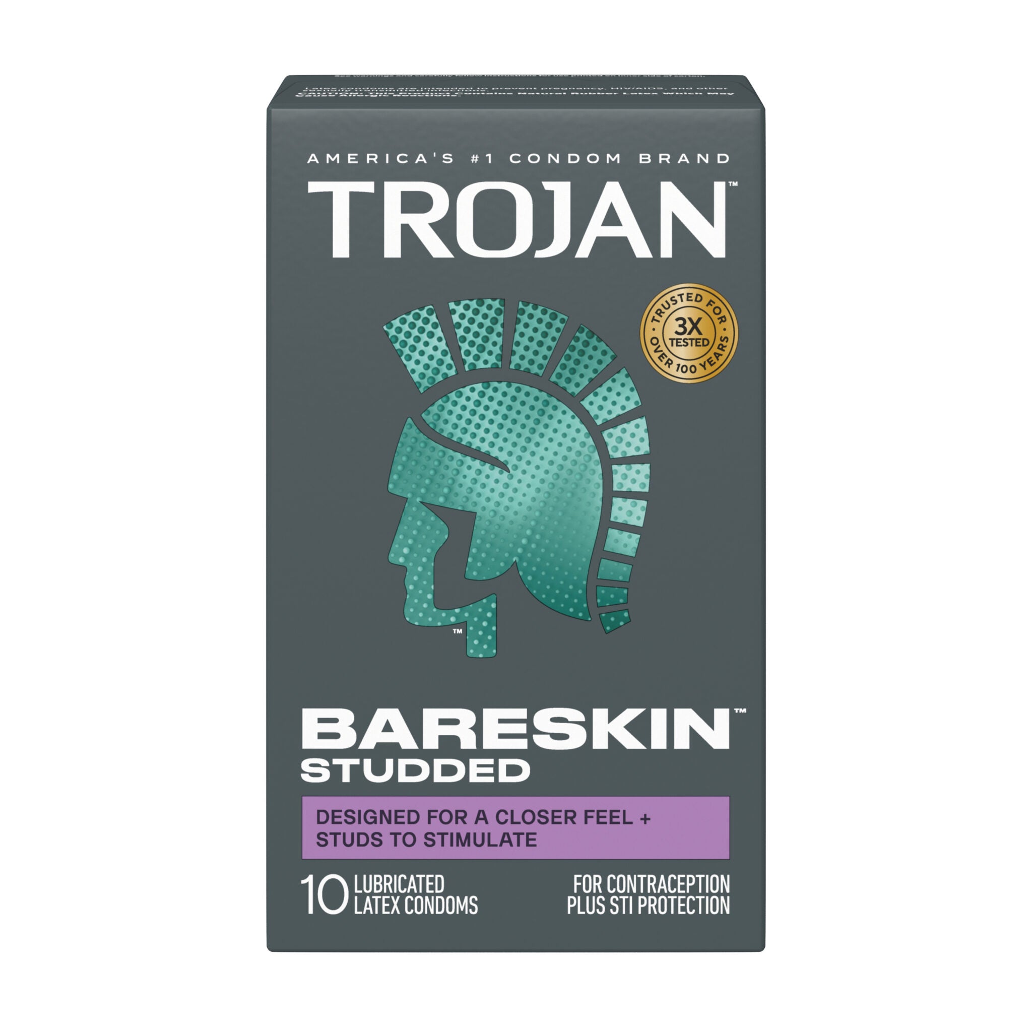 Trojan Studded Bareskin 10 Count
