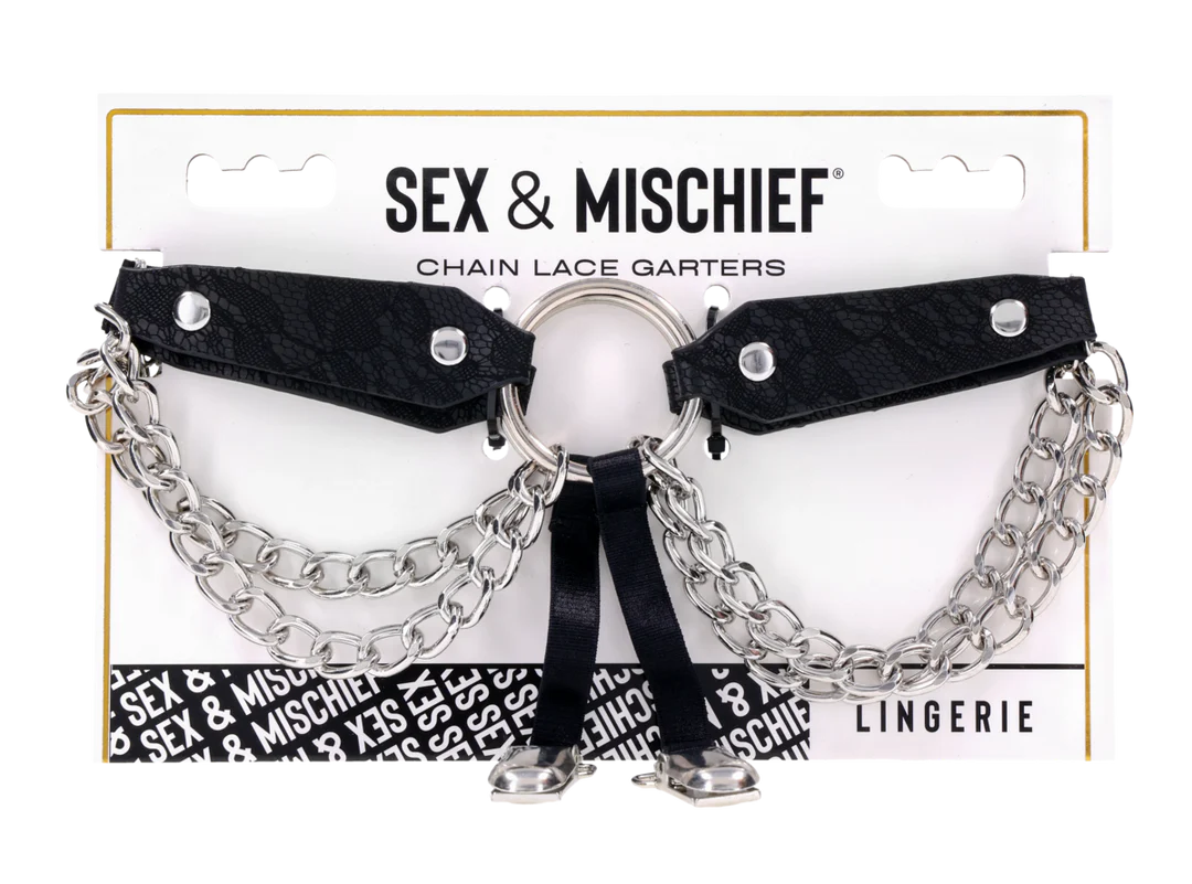 S&M Chain Lace Garters