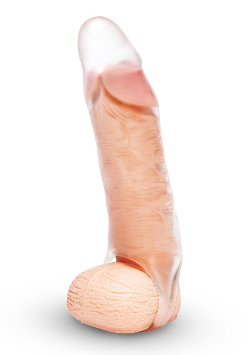 Size Up See-Thru Penis Extender with Ball Loop