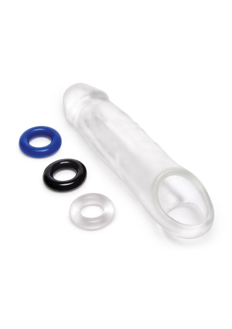 Size Up See-Thru Penis Extender with Ball Loop