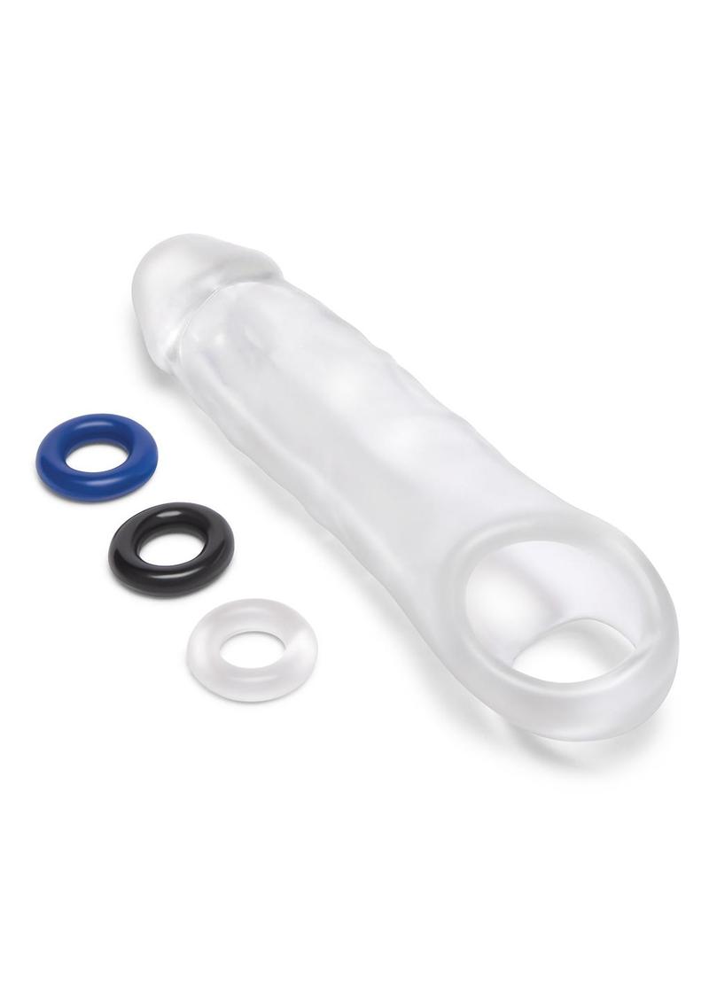 Size Up See-Thru Penis Extender with Ball Loop
