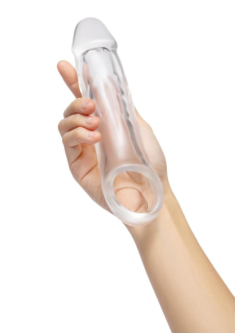 Size Up See-Thru Penis Extender with Ball Loop