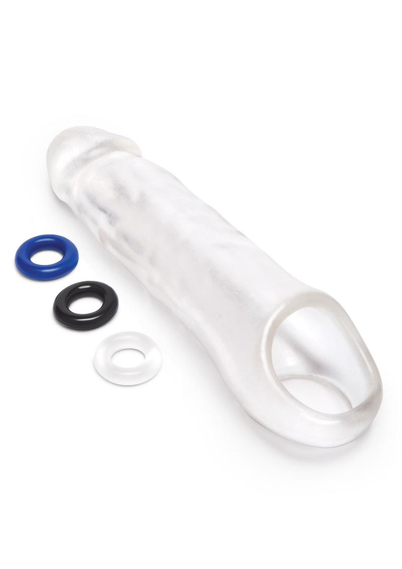 Size Up See-Thru Penis Extender with Ball Loop