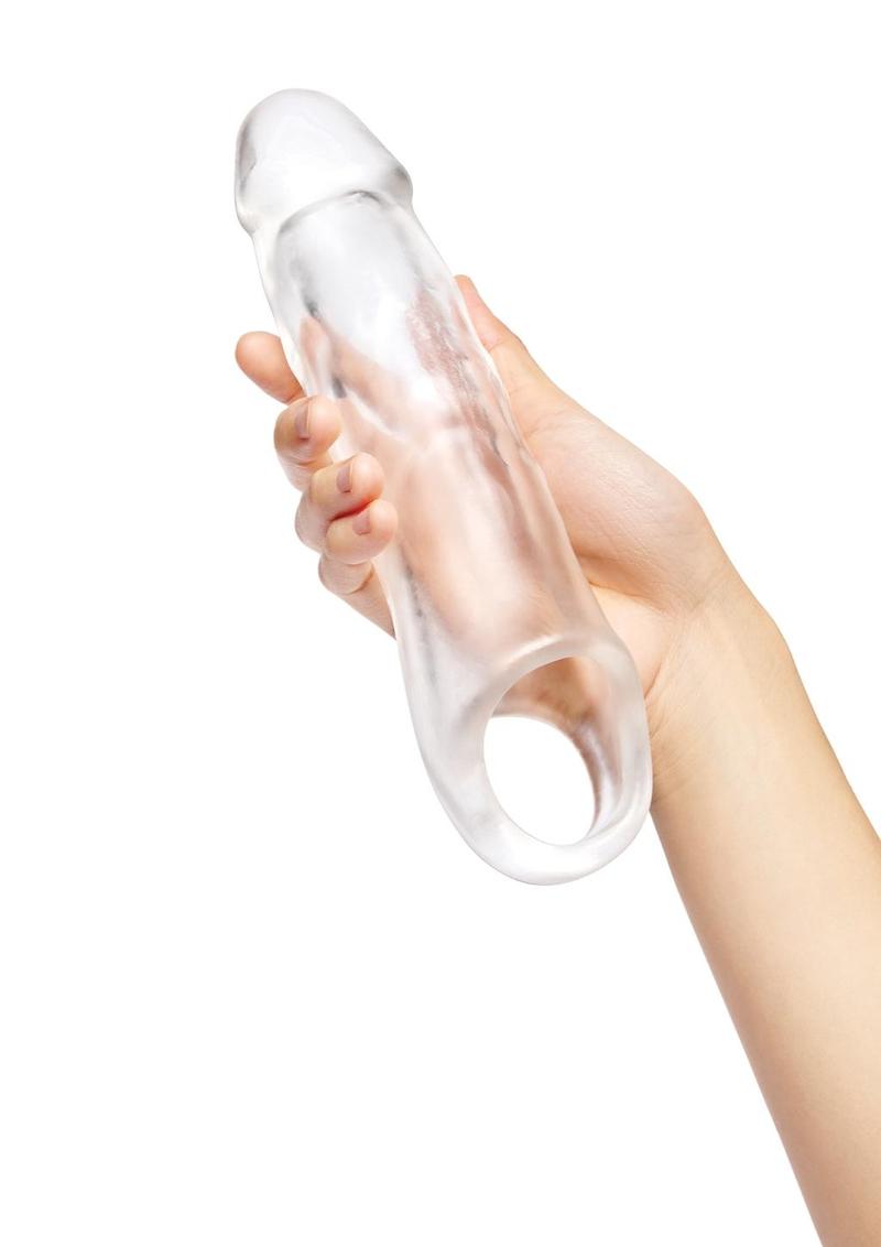 Size Up See-Thru Penis Extender with Ball Loop