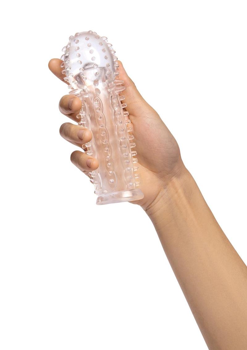 Size Up 1.5" Textured Penis Extender with Ball Loop