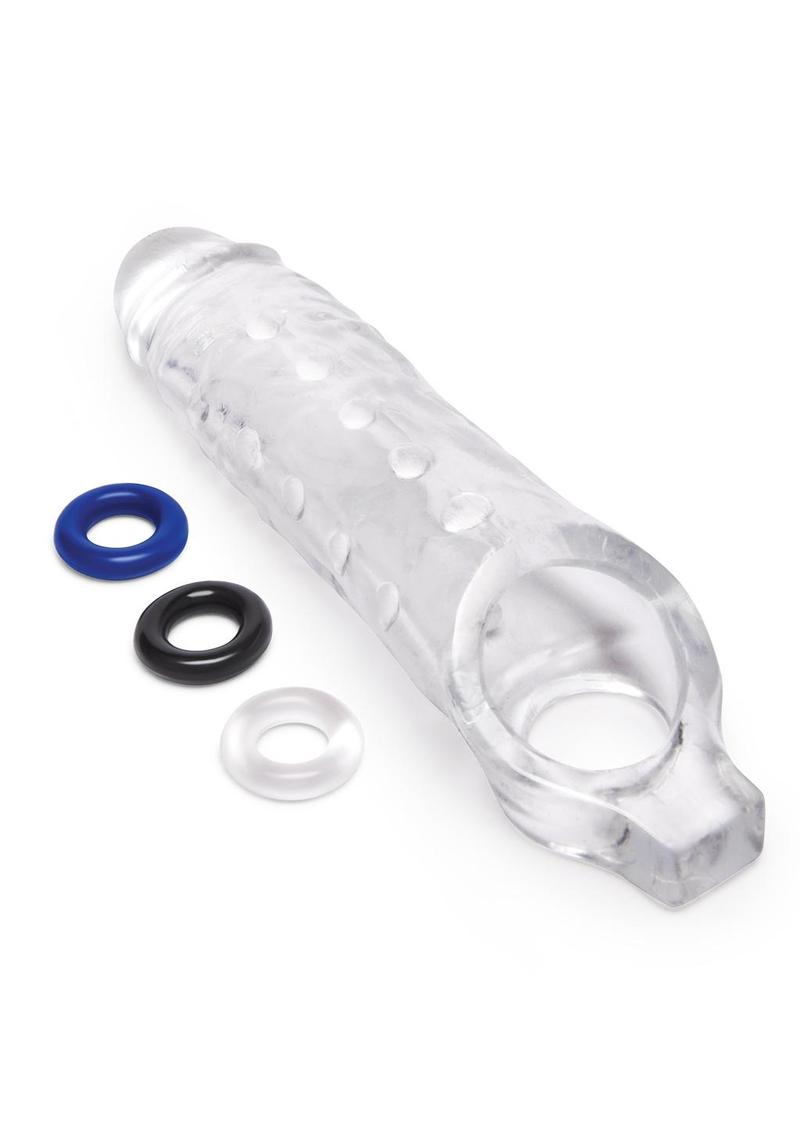 Size Up 1" Studded Penis Extender with Ball Loop