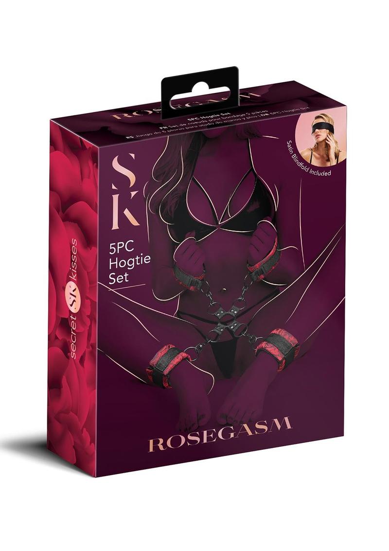 Rosegasm 5pc Hogtie Set with Blindfold