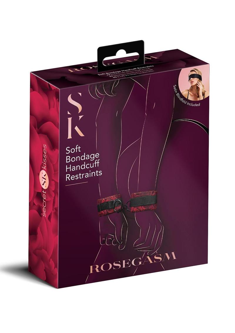 Rosegasm Soft Handcuffs with Blindfold