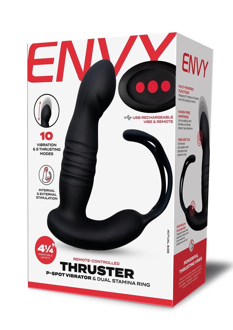 Envy Thrusting & Vibrating Plug Dual Stamina Ring