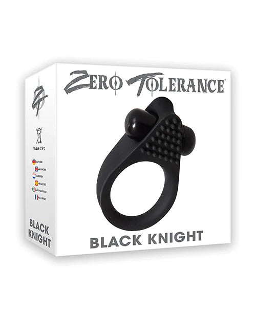 Black Knight Vibrating Cock Ring in Black