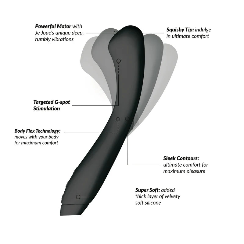 Juno Flex G-Spot Vibrator in Black