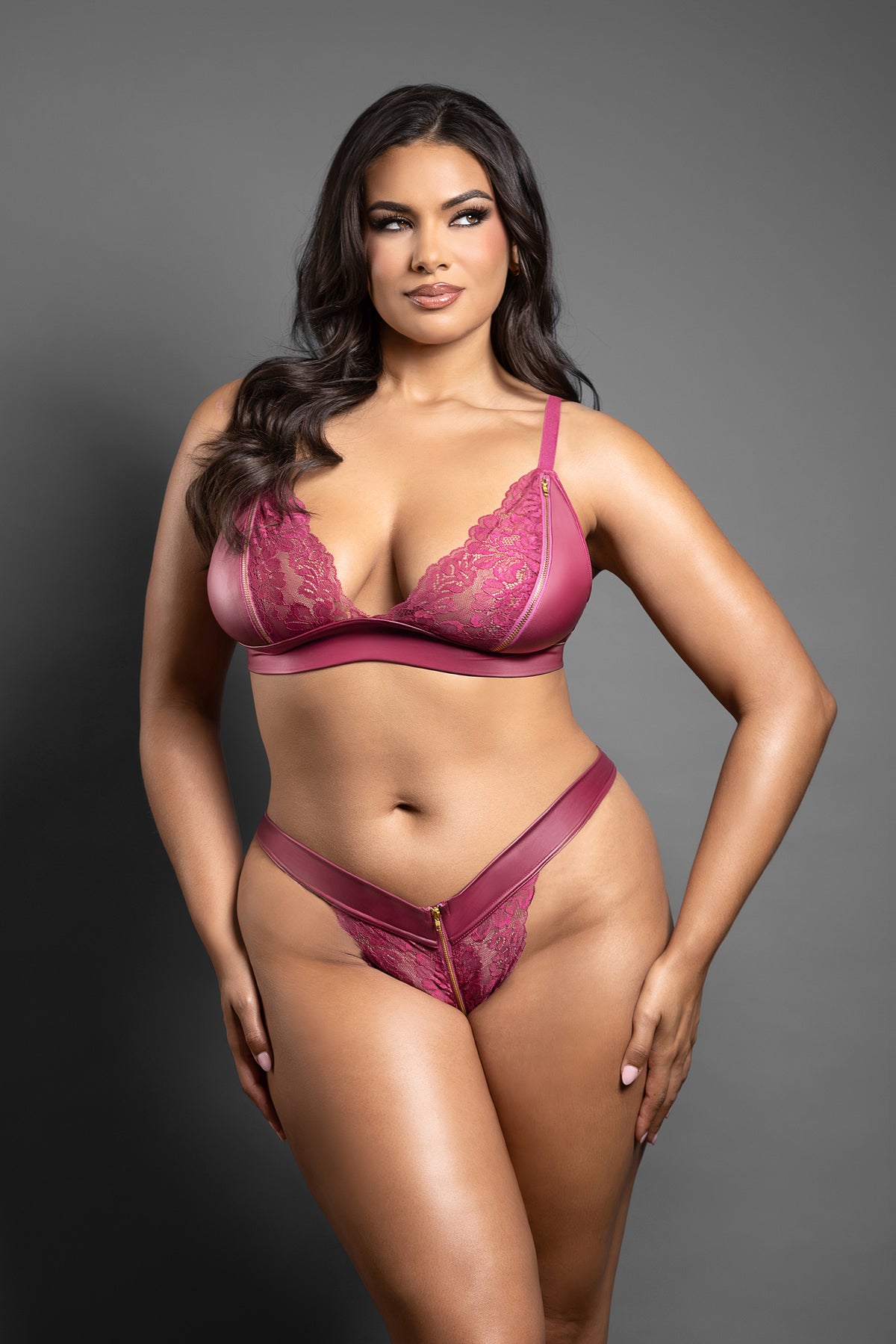 Zipper Bralette & Panty