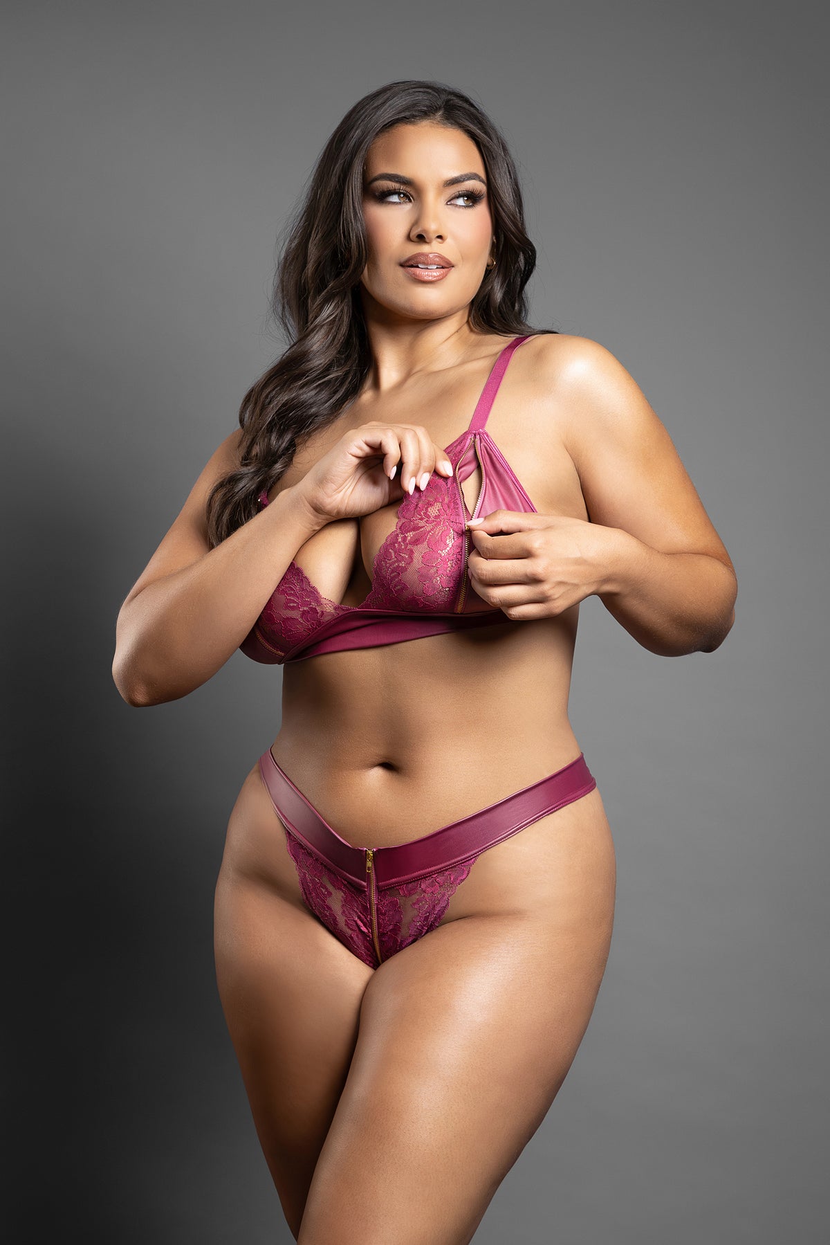 Zipper Bralette & Panty