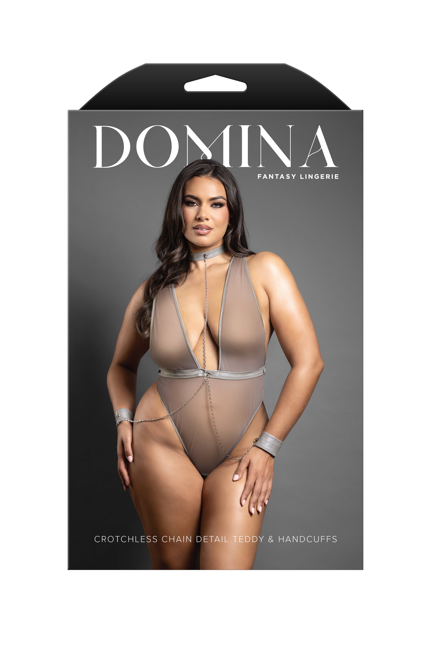 Crotchless Chain Detail Teddy & Handcuffs