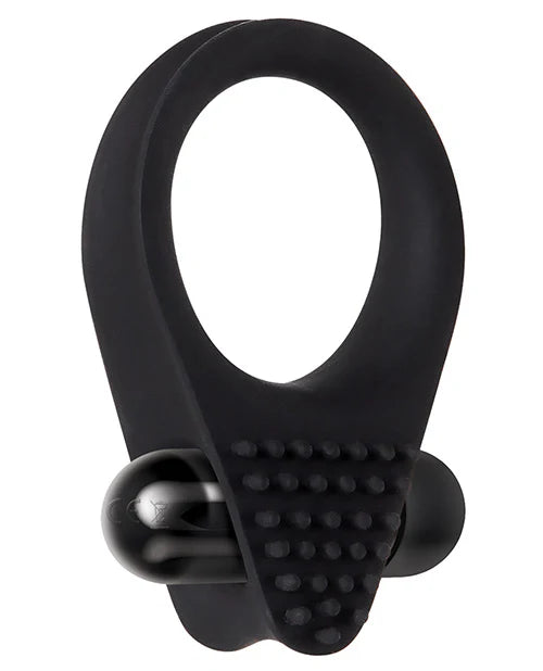 Black Knight Vibrating Cock Ring in Black