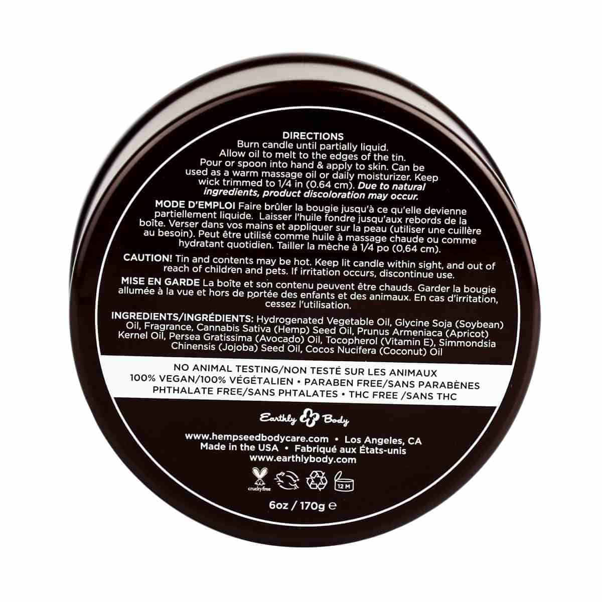 Hemp Seed 3-in-1 Massage Candle in Guavalava