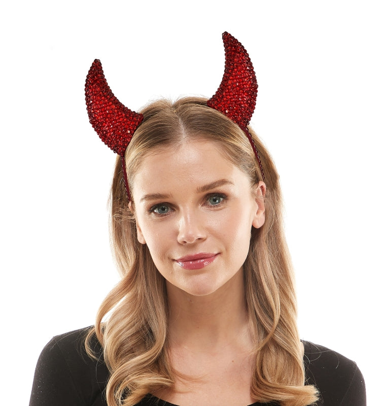 Rhinestone Devil Horns