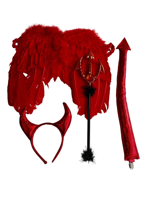 4PC Red Devil Costume Kit