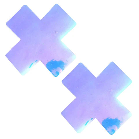 Lilac Holographic X Factor Nipple Cover Pasties