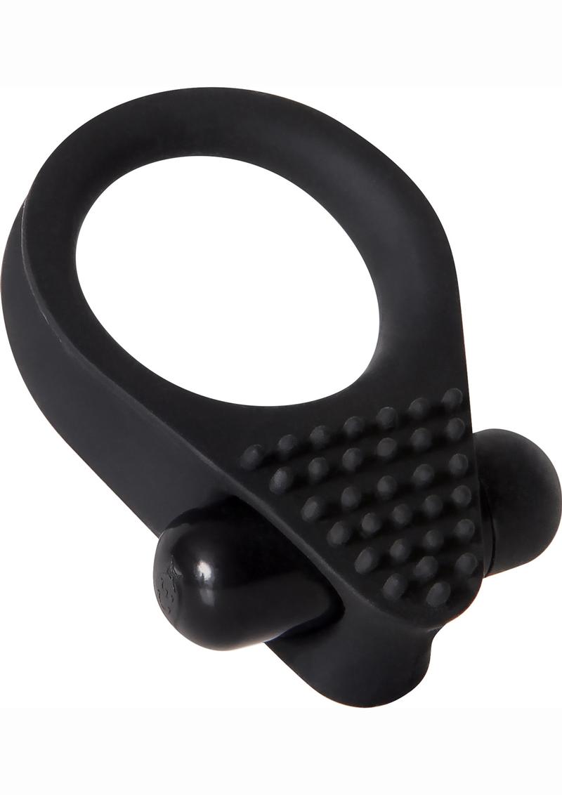 Black Knight Vibrating Cock Ring in Black
