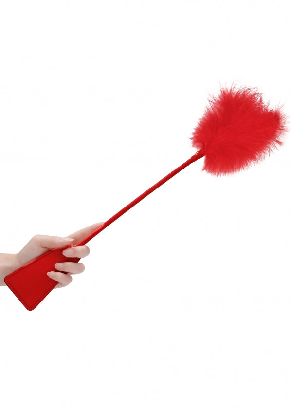 Ouch! Crop With Feather in Red