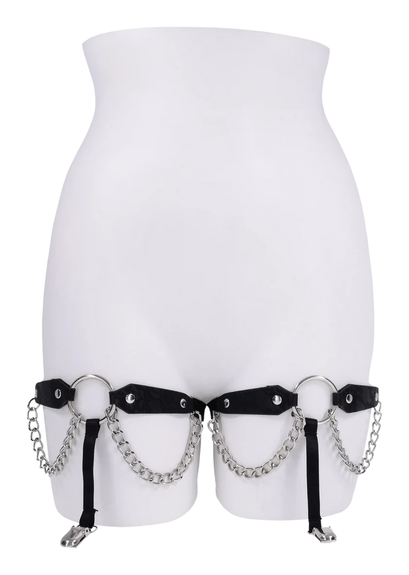 S&M Chain Lace Garters