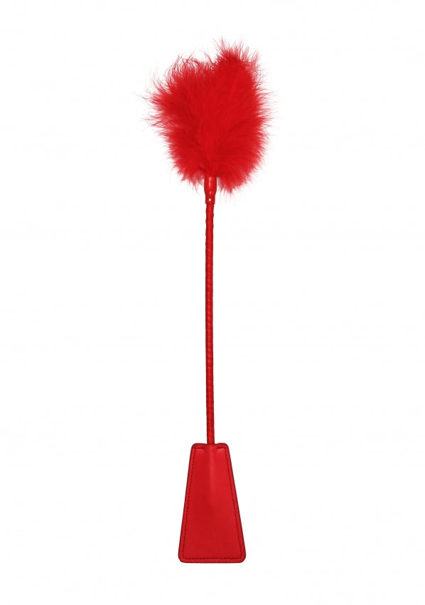 Ouch! Crop With Feather in Red