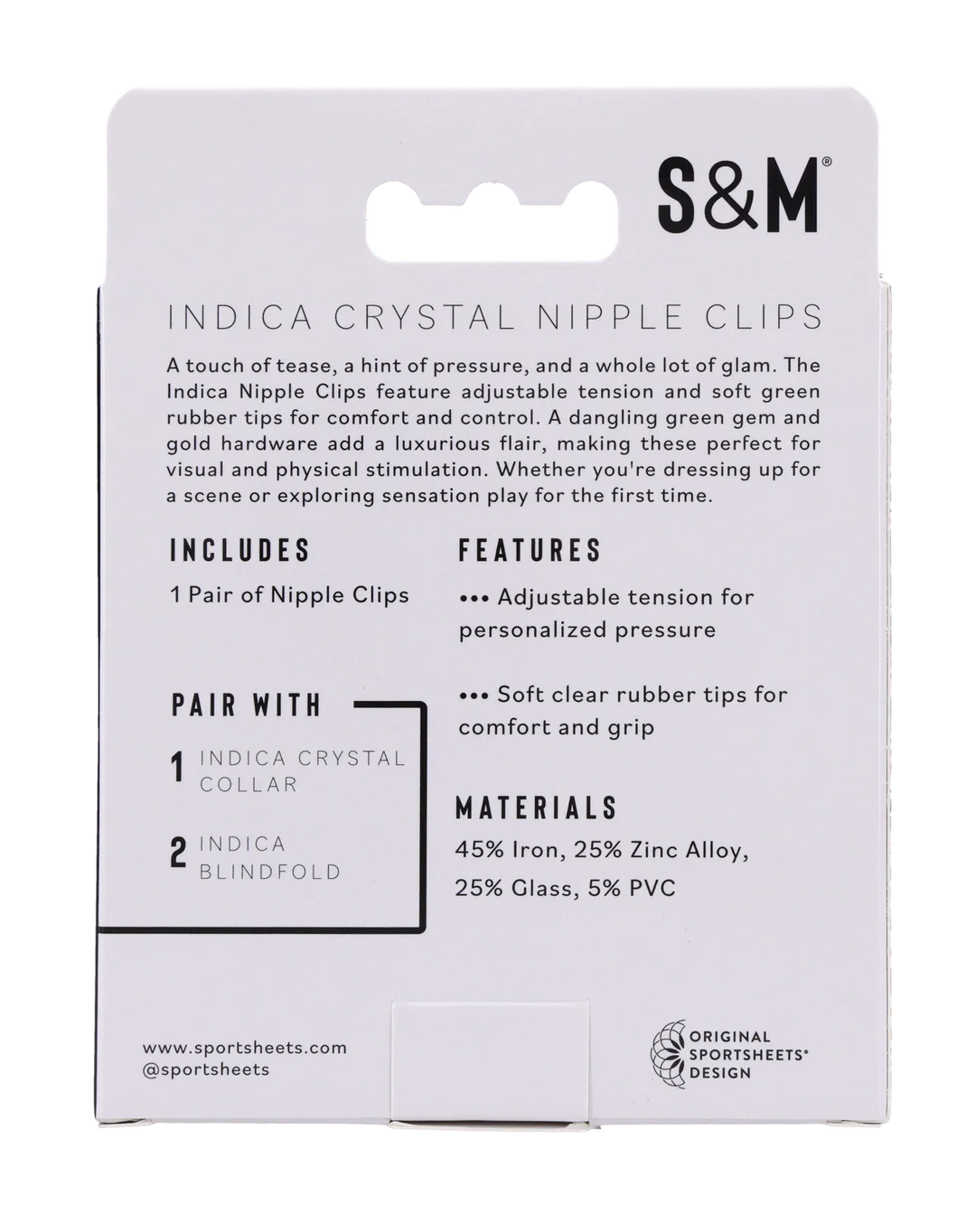S&M Indica Crystal Nipple Clips