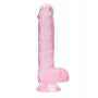 REALROCK 6" Dildo with Balls Clear Pink