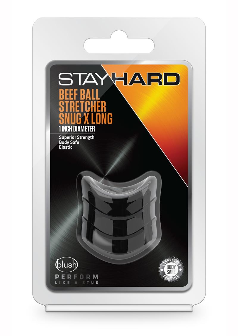 Stay Hard Beef Ball Stretcher Snug X Long in Black