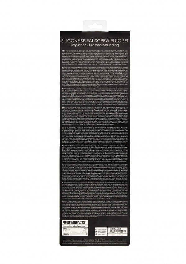 Ouch! Silicone Spiral Screw Plug Set Beginners