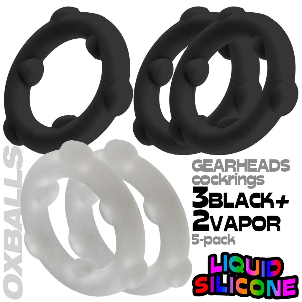 Gearheads 5-Pack Liquid Silicone C-Rings
